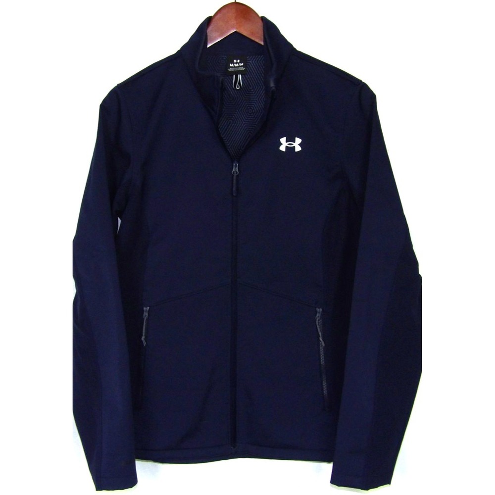 Under Armour Cold Gear INFRARED Navy Blue Zip-Up Soft Shell Jacket Women's MED